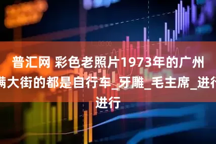 普汇网 彩色老照片1973年的广州满大街的都是自行车_牙雕_毛主席_进行